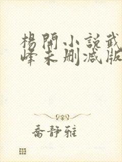 杨开小说武炼巅峰未删减版