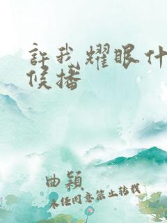 许我耀眼什么时候播