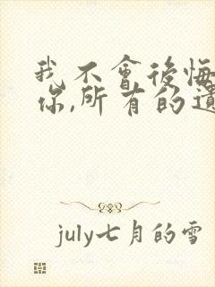 我不会后悔遇见你,所有的遗憾是什么歌