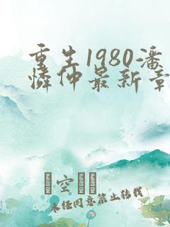 重生1980潘怜仲最新章节免费阅读