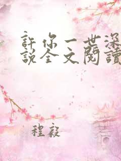 许你一世深情小说全文阅读