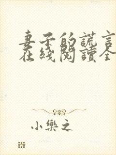 妻子的谎言小说在线阅读全文