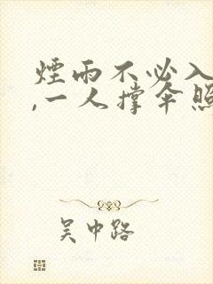 烟雨不必入京城,一人撑伞照样行