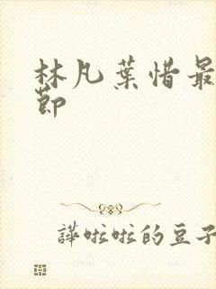 林凡叶惜最新章节