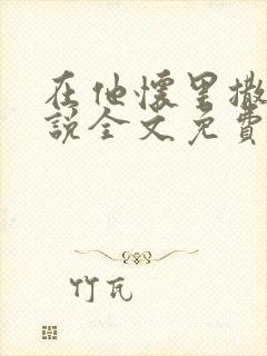 在他怀里撒娇小说全文免费阅读