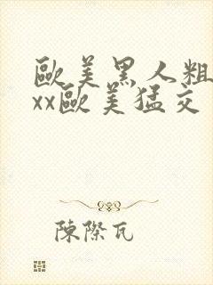 欧美黑人粗大xxx欧美猛交