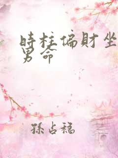 时柱偏财坐偏财男命