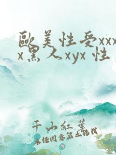 欧美性受xxxx黑人xyx 性爽