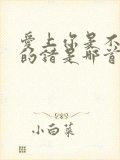 爱上你是不是我的错是哪首歌的歌词