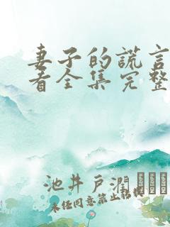 妻子的谎言免费看全集完整版