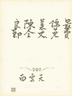 良陈美锦最新章节全文免费阅读