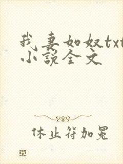 我妻如奴txt小说全文