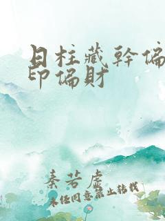 日柱藏干偏官偏印偏财