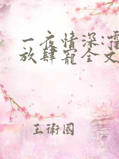 一夜情深:霍少放肆宠全文