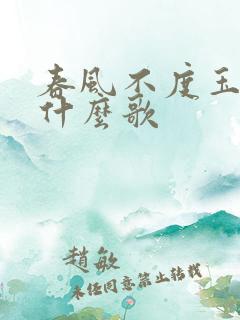 春风不度玉门关什么歌