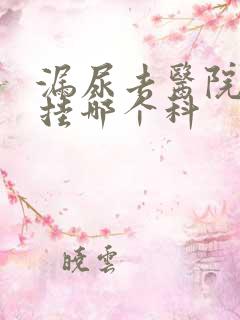 漏尿去医院看病挂哪个科