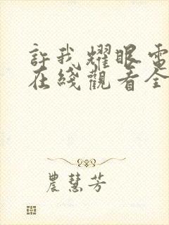 许我耀眼电视剧在线观看全集免费播放