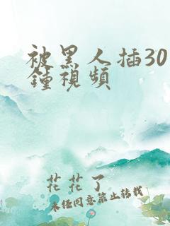 被黑人插30分钟视频