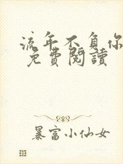 流年不负你情深 免费阅读