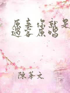 原来你就是一个过客原唱