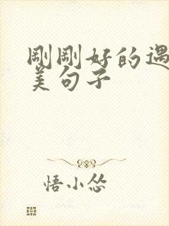 刚刚好的遇见唯美句子