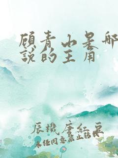 顾青山是哪部小说的主角