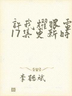 许我耀眼电视剧17集更新时间