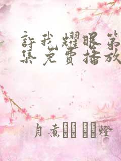 许我耀眼第27集免费播放在线观看