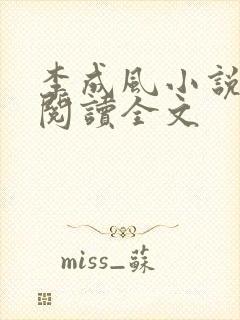 李成风小说在线阅读全文