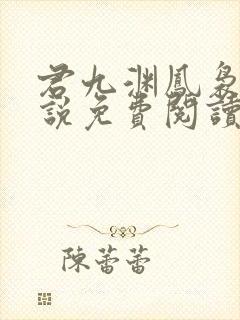 君九渊凤袅袅小说免费阅读