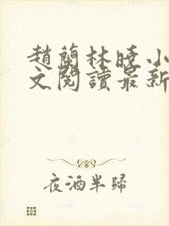 赵兰林晓小说全文阅读最新章节