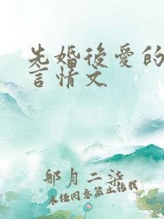 先婚后爱的都市言情文