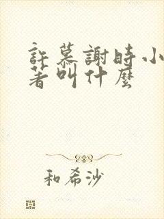 许慕谢时小说原著叫什么