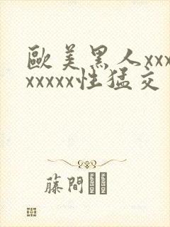 欧美黑人xxxxxxxx性猛交