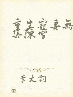 重生宠妻无度全集陈雪