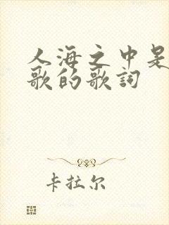 人海之中是哪首歌的歌词