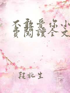 不敢爱你小说免费阅读全文