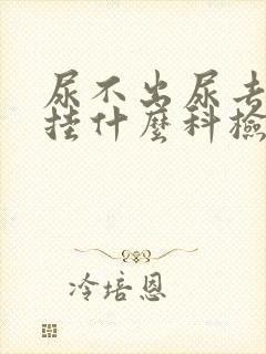 尿不出尿去医院挂什么科检查