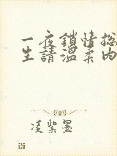 一夜锁情总裁先生请温柔内容