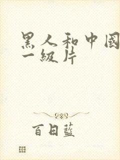 黑人和中国女人一级片