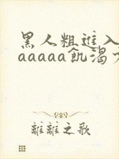 黑人粗进入欧美aaaaa饥渴少妇