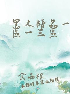 黑人精品一区二区一三区