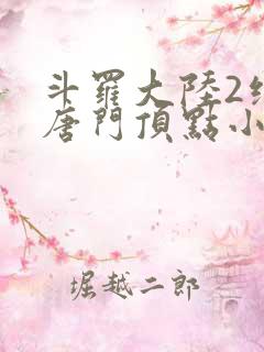 斗罗大陆2绝世唐门顶点小说