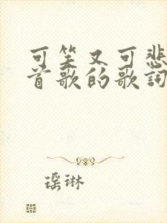 可笑又可悲是哪首歌的歌词