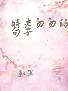 时光匆匆的唯美句子