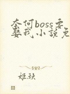 奈何boss要娶我小说免费