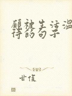 愿被生活温柔以待的句子