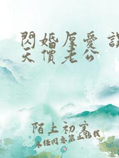 闪婚厚爱 误嫁天价老公