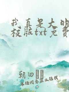 我真是大明星精校版txt免费下载