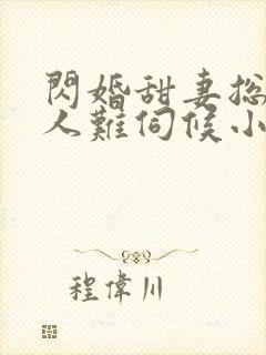 闪婚甜妻总裁大人难伺候小说